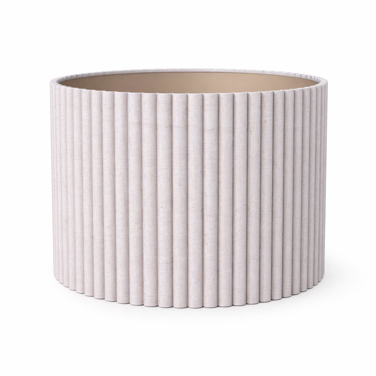 CGC Allegra Oatmeal Linen Fine Scallop Extra Large Drum Lampshade