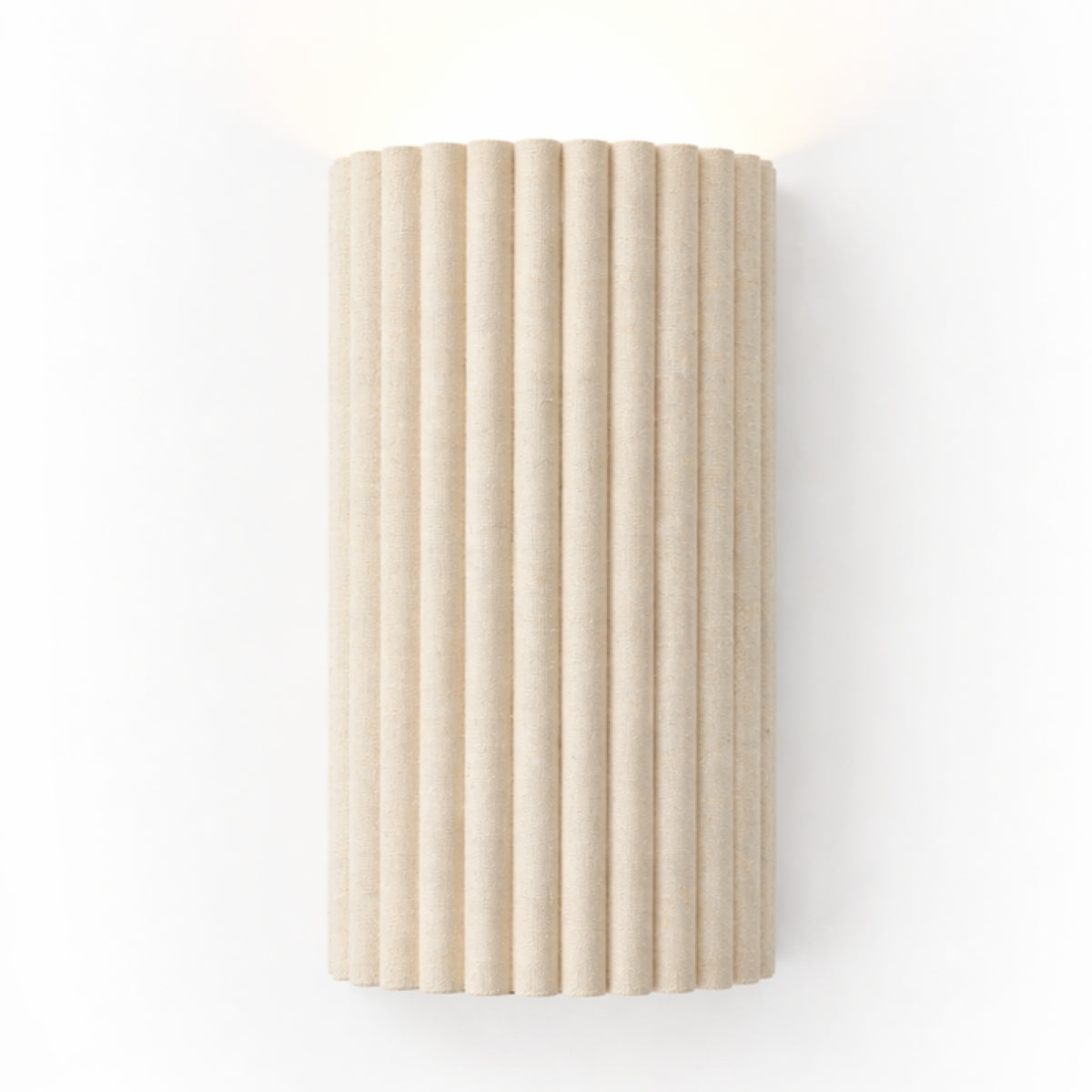 CGC Allegra Oatmeal Linen Fine Scallop Wall Light