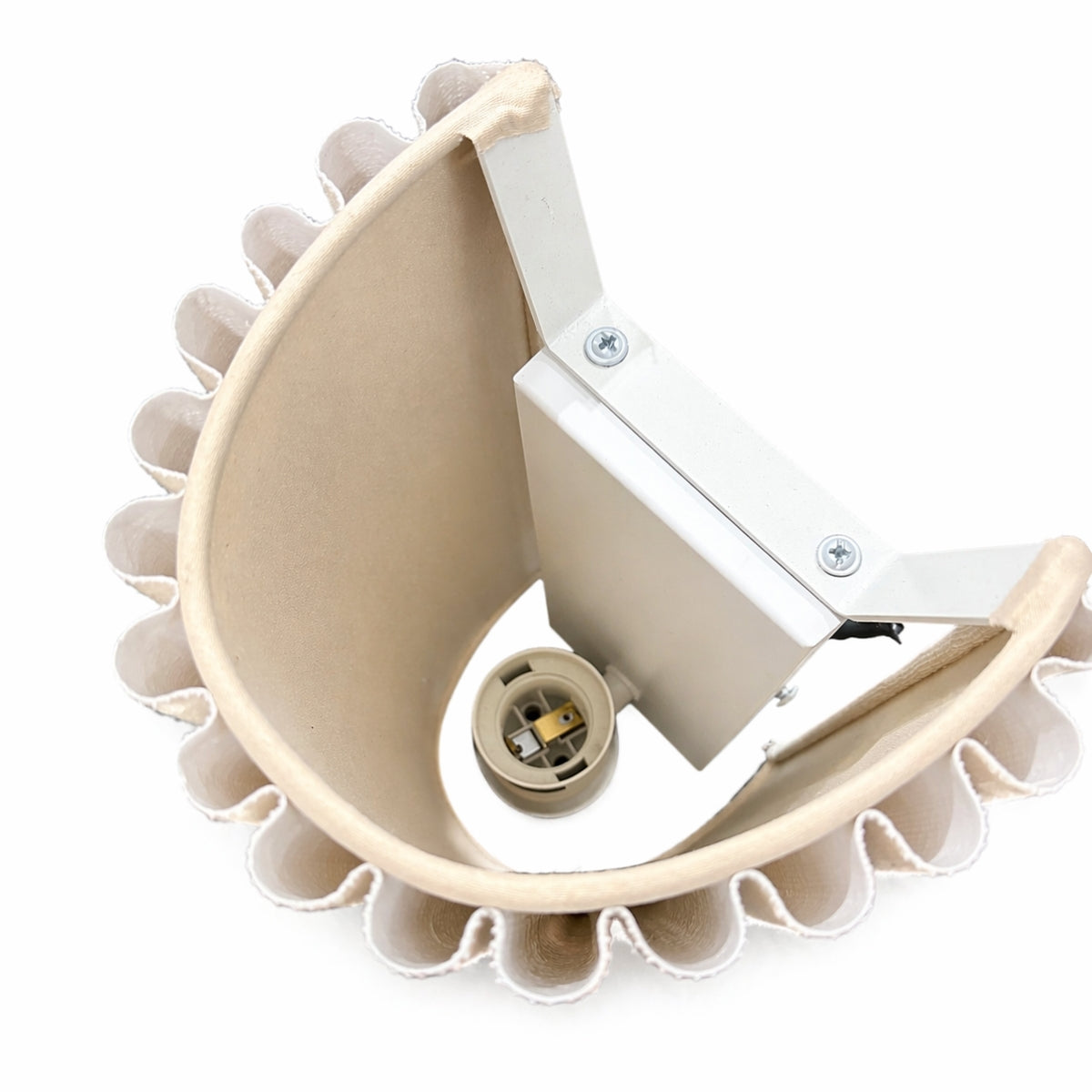 CGC Allegra Oatmeal Linen Fine Scallop Wall Light