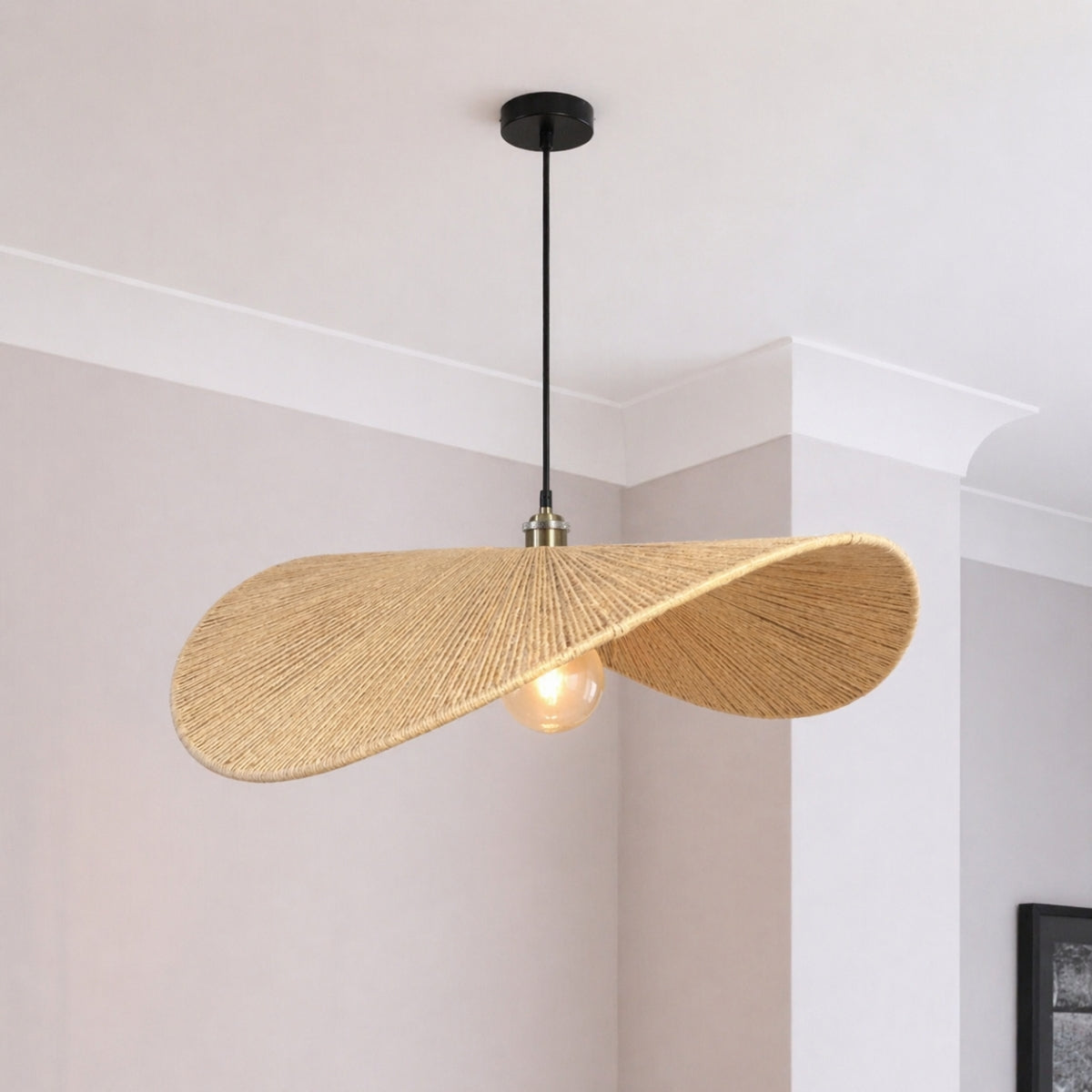CGC Paloma Large 60cm Hand Made Hemp String Easy Fit Lampshade