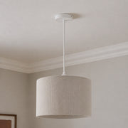 CGC LOLA Grey Corduroy 30cm Lampshade Matching Silk Inner