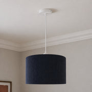 CGC LOLA Navy Corduroy 30cm Lampshade Matching Silk Inner