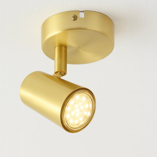 CGC LAYLA Adjustable Satin Brass Single Spotlight For Wall Or Ceiling