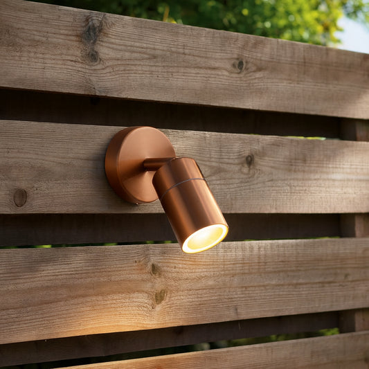 CGC ALESHA Copper Stainless Steel Adjustable Outdoor Wall Spotlight