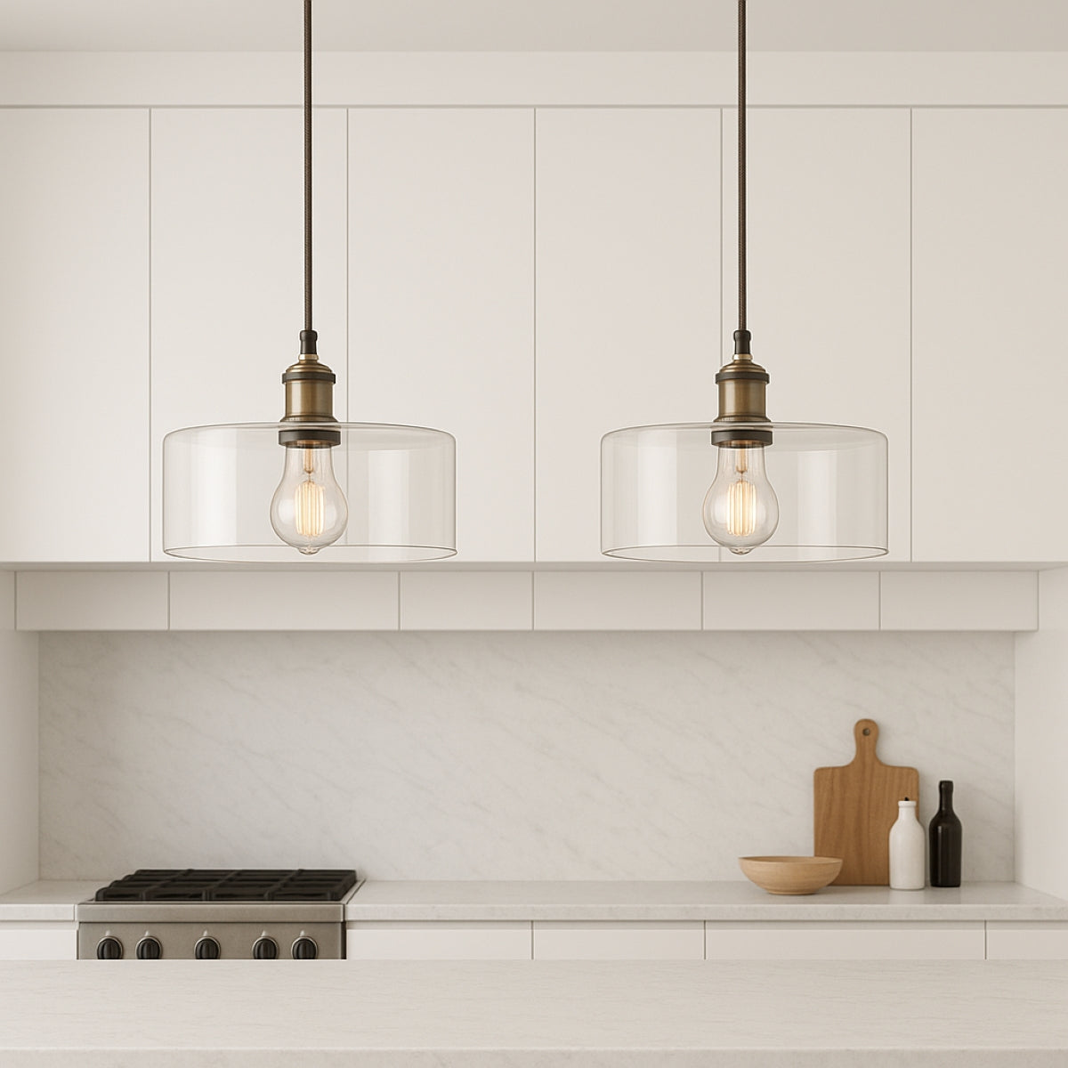 CGC MEGAN Clear Glass Round Lampshade