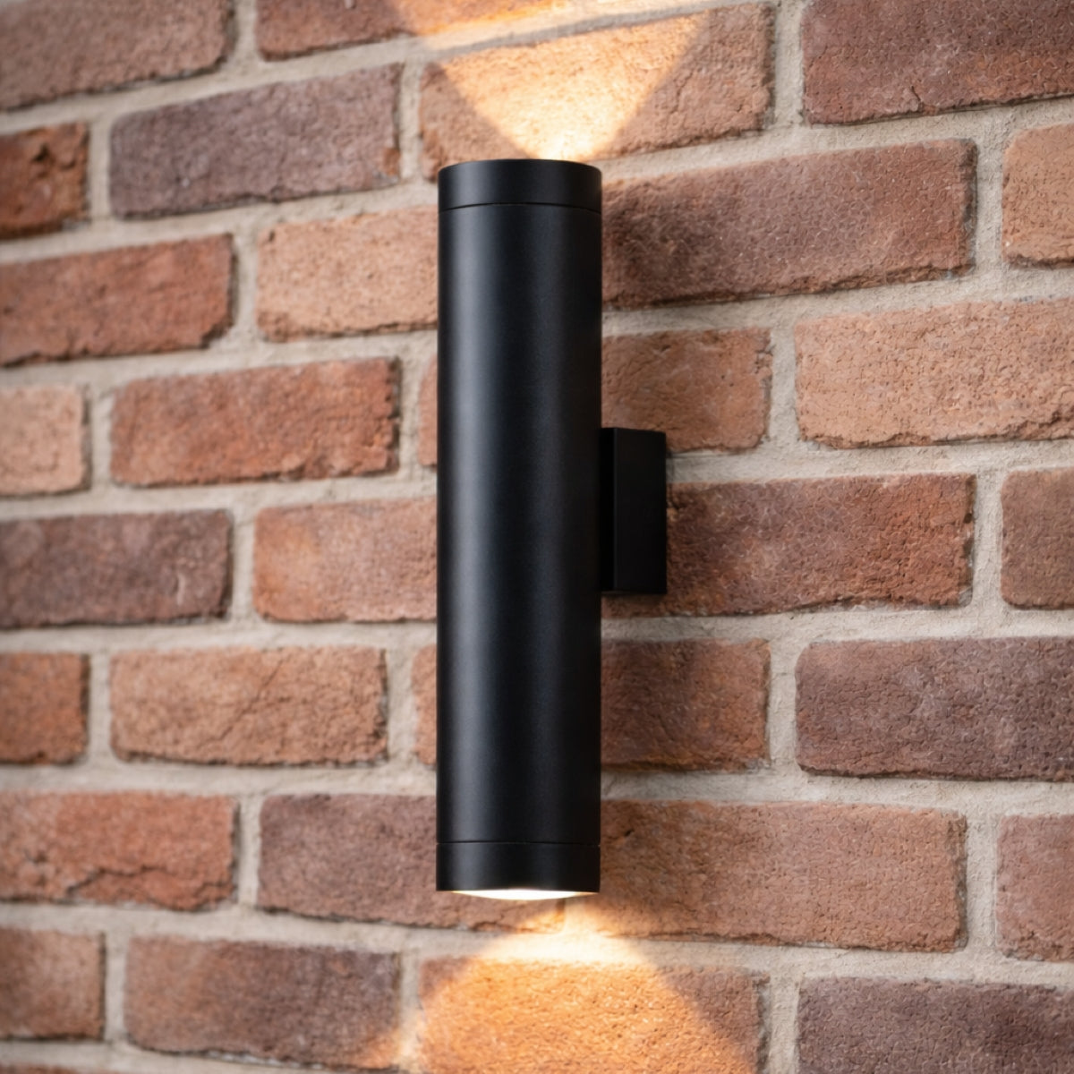 CGC LUCAS Black Extra Long GU10 Double Up and Down Outdoor Wall Light Spotlight IP44 Aluminium