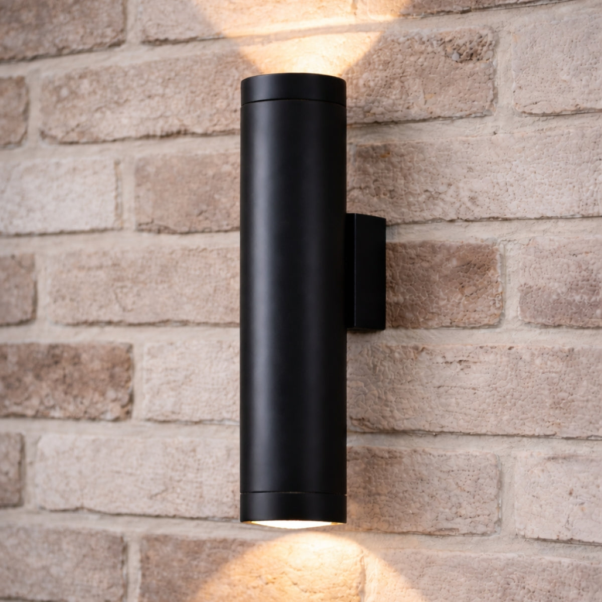 CGC LUCAS Black Extra Long GU10 Double Up and Down Outdoor Wall Light Spotlight IP44 Aluminium
