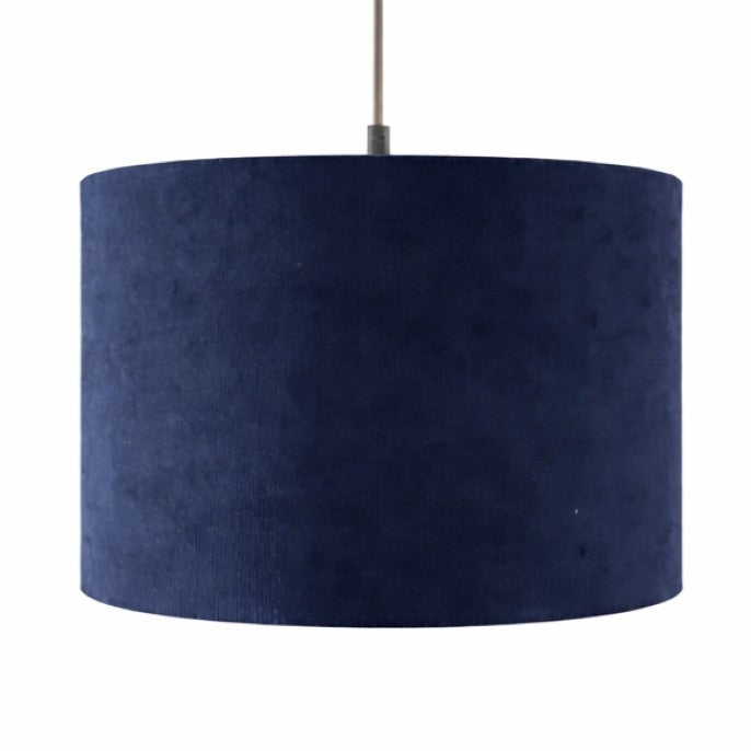 CGC LOLA Navy Corduroy 30cm Lampshade Matching Silk Inner