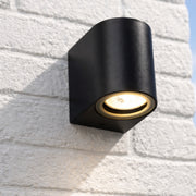 CGC EILEEN Black Outdoor Curved Wall Mounted Single Spotlight