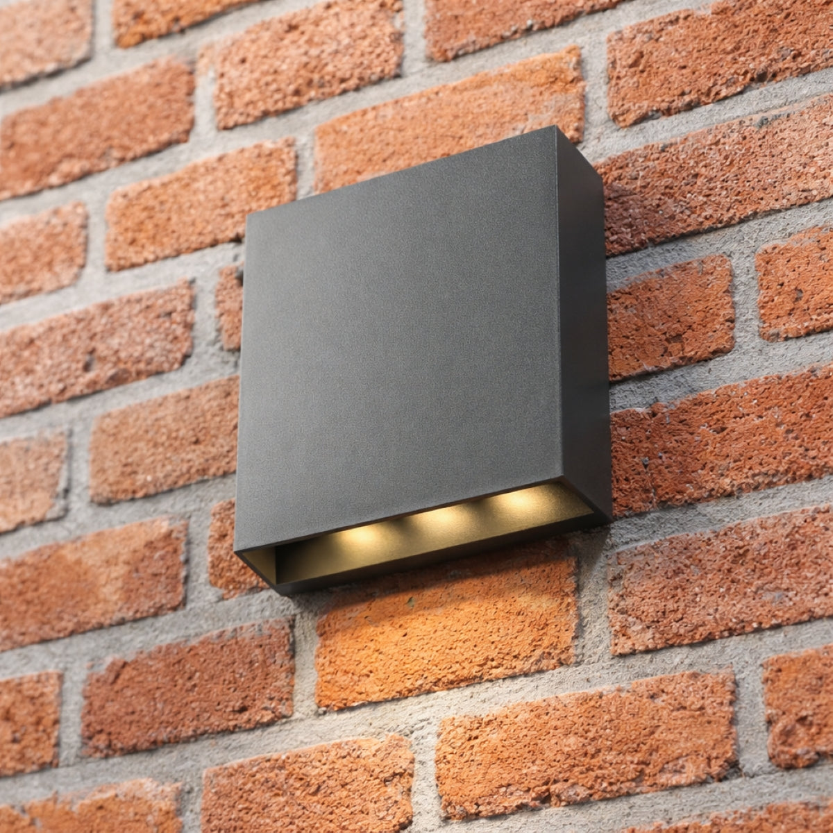 CGC SIAN Dark Grey Rectangle Outdoor LED Wall Light