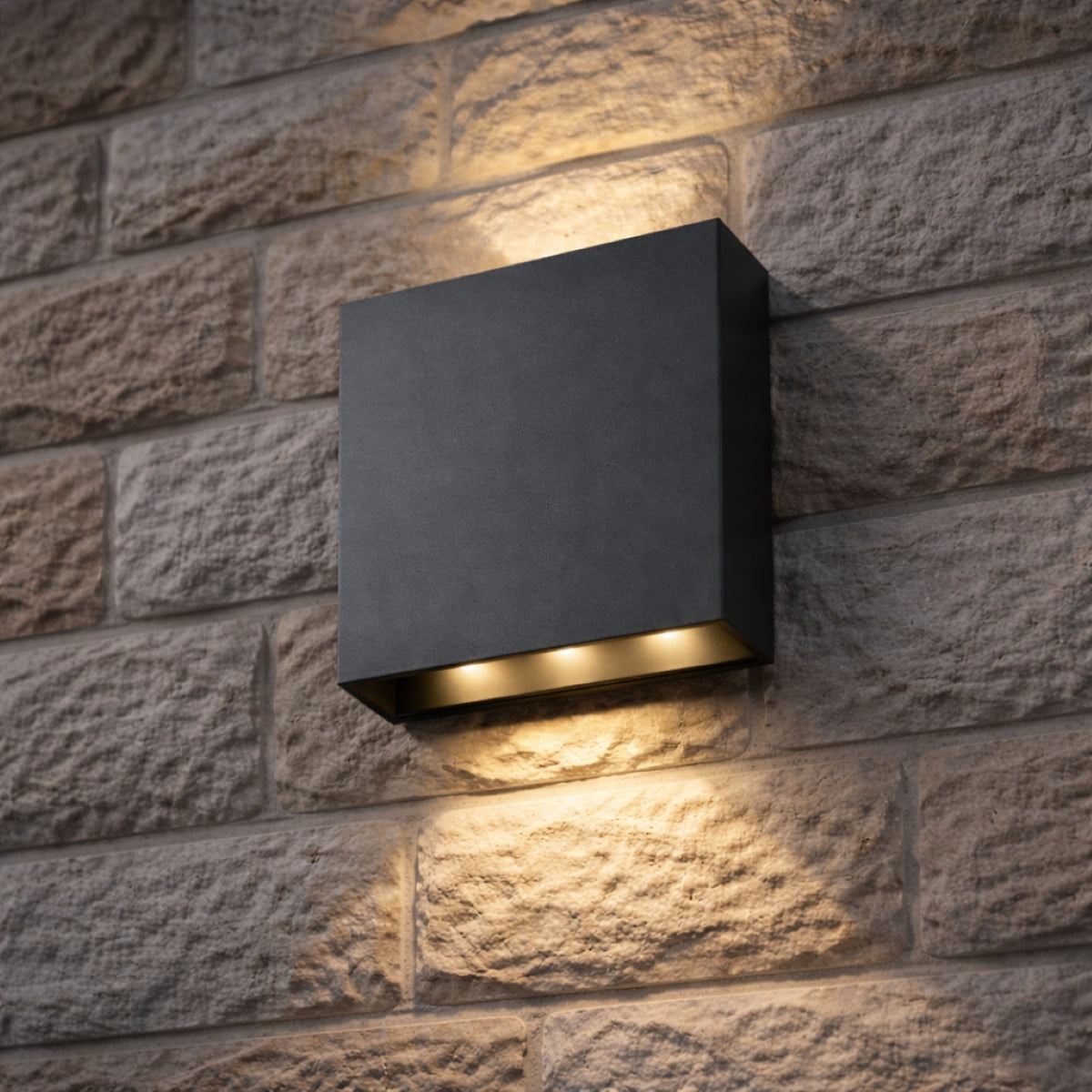 CGC SIAN Dark Grey Rectangle Outdoor LED Wall Light