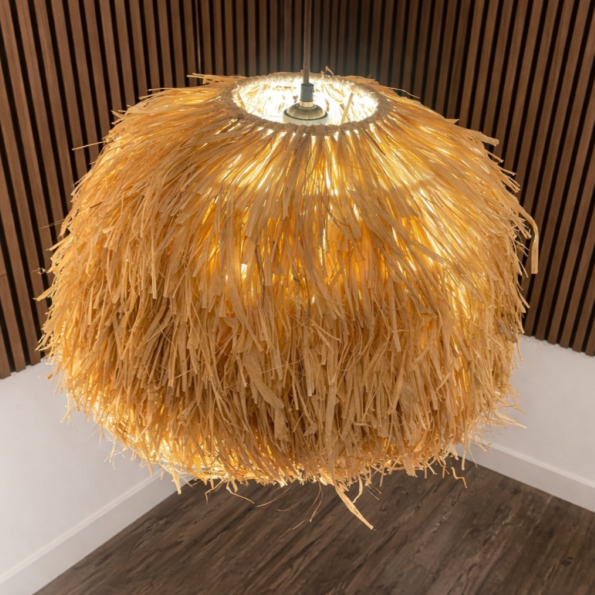CGC Gilli Large Natural Raffia Grass  67 cm Lampshade Easy Fit Pendant Light Shade