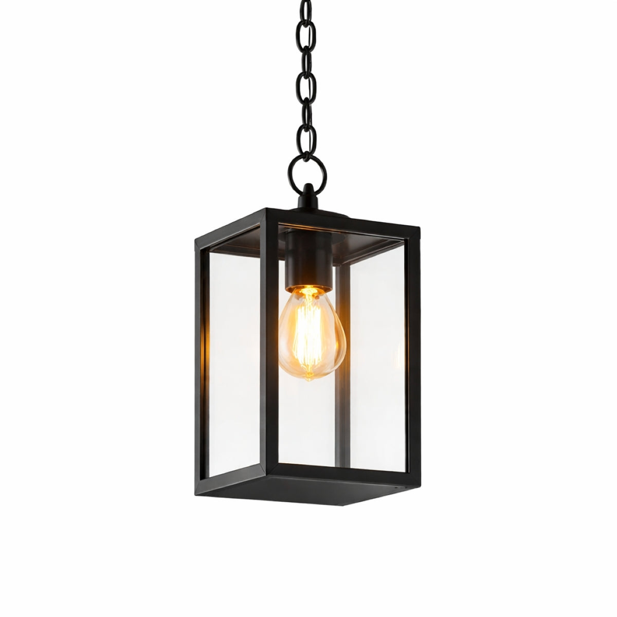 CGC SIENNA Black Hanging Outdoor Porch Lantern Ceiling Light