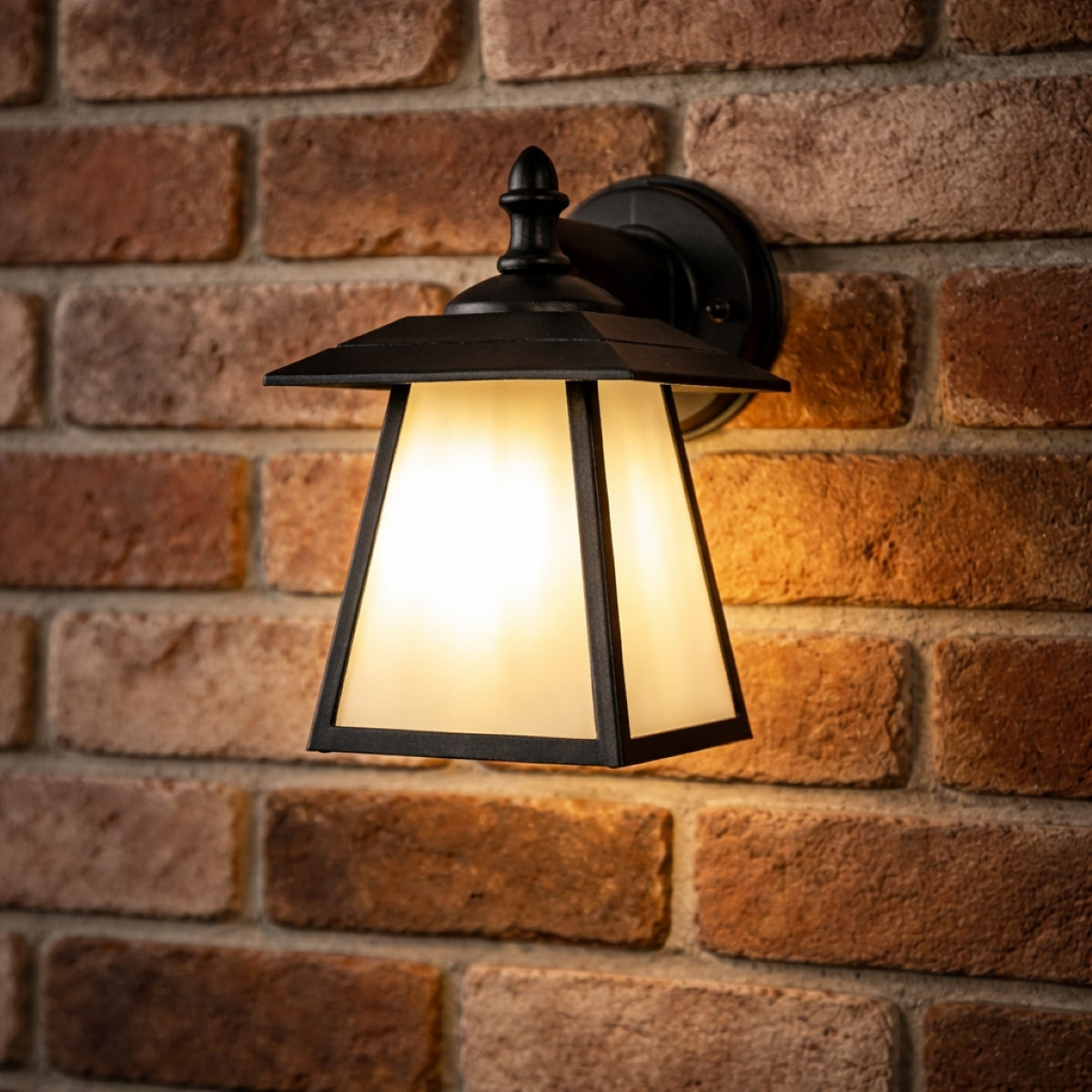 CGC CELINE Black Outdoor Wall Light Vintage Opal Diffuser E27 Standard Screw IP44