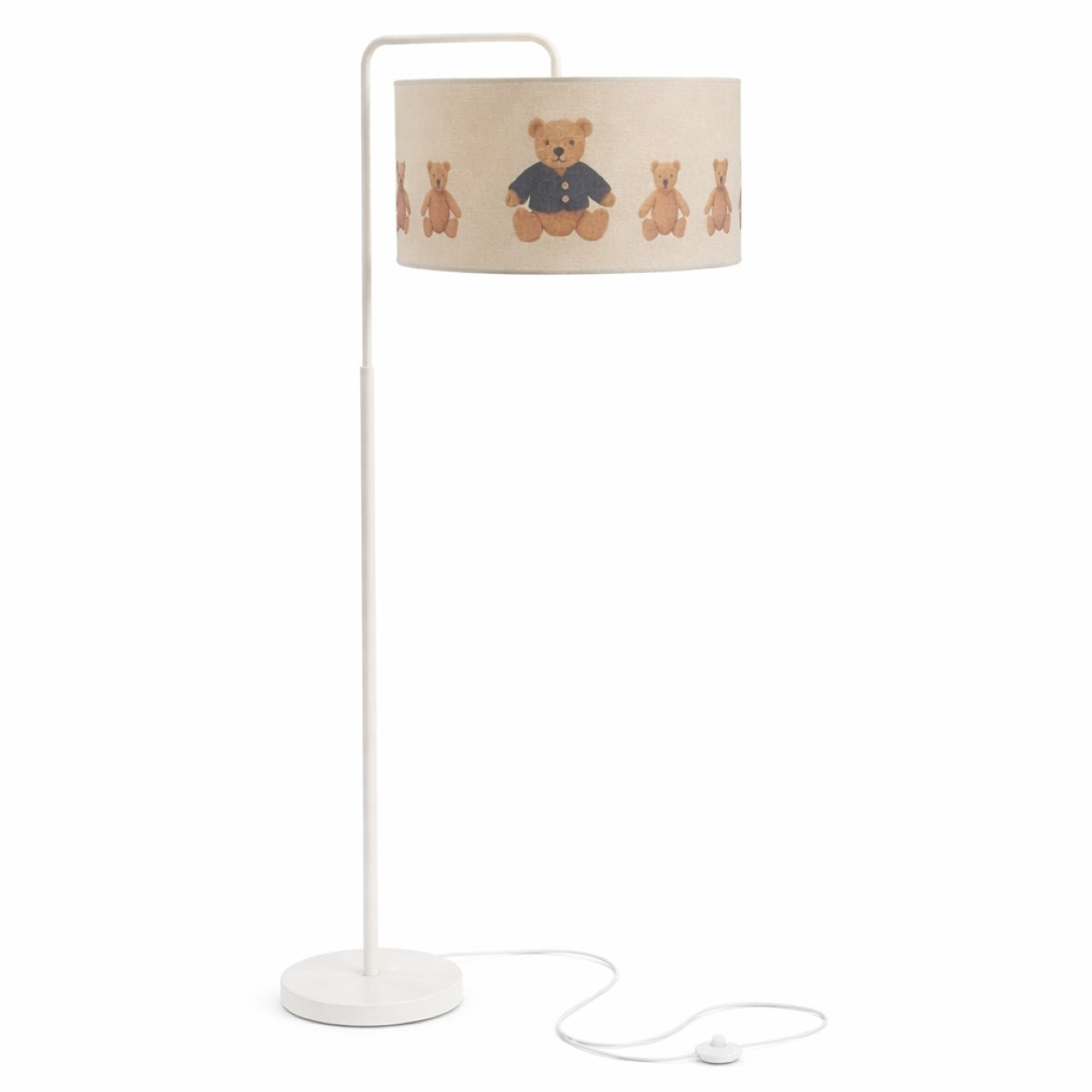 CGC BLAKE 45cm Large Oatmeal Linen Blue Teddy Bear Childrens Lamp Shade