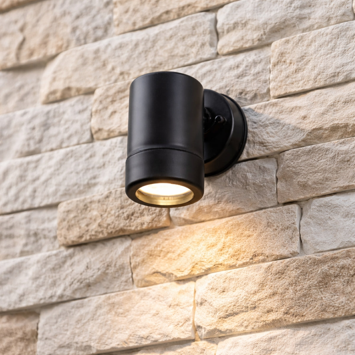 CGC VALENTINE Black Outdoor Single Spot Wall Light