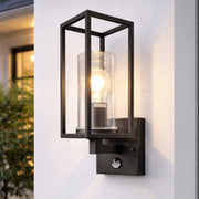 CGC CHLOE PIR E27 Black Outdoor Lantern With Motion Sensor IP54