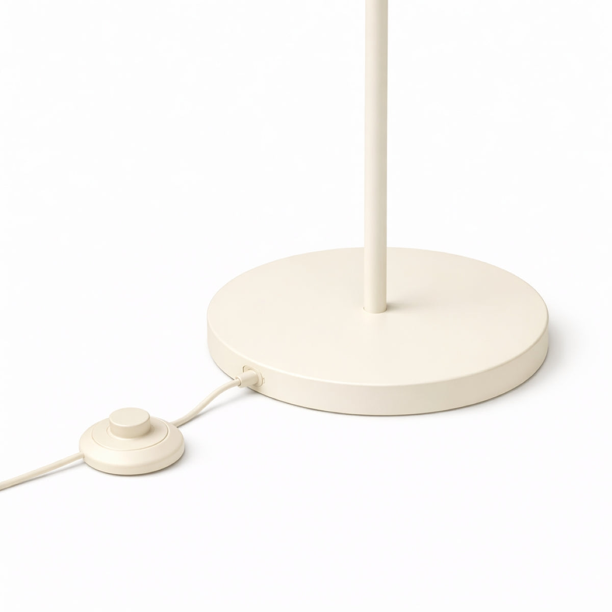 CGC Lena Cream Off White Straight Floor Lamp with Large Scalloped Lampshade