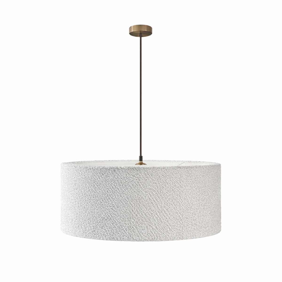 White textured pendant lamp on a white background