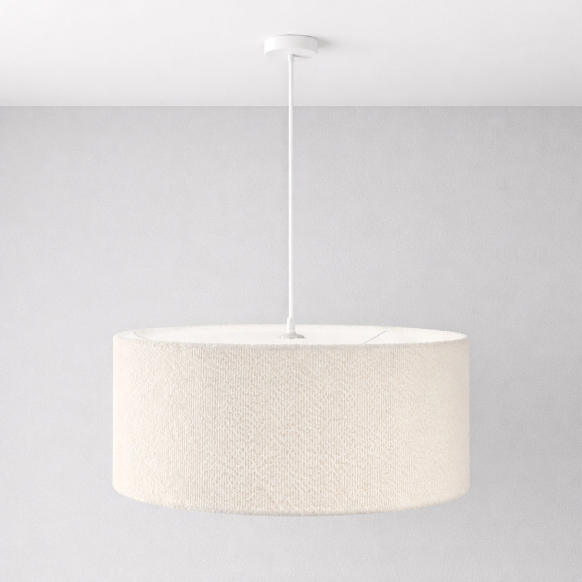 CGC PETRA 45cm Large White Boucle Ceiling or Table Lamp Shade