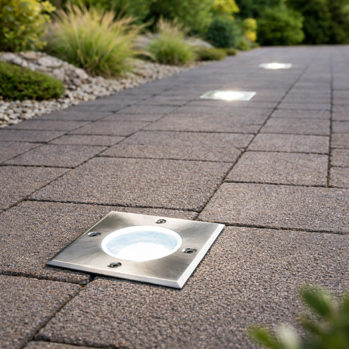 CGC BRIDGET Square Large Stainless Steel Inground Or Decking Lights