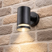 CGC JENNIFER Black Outdoor Single Spot Cylinder Wall Light