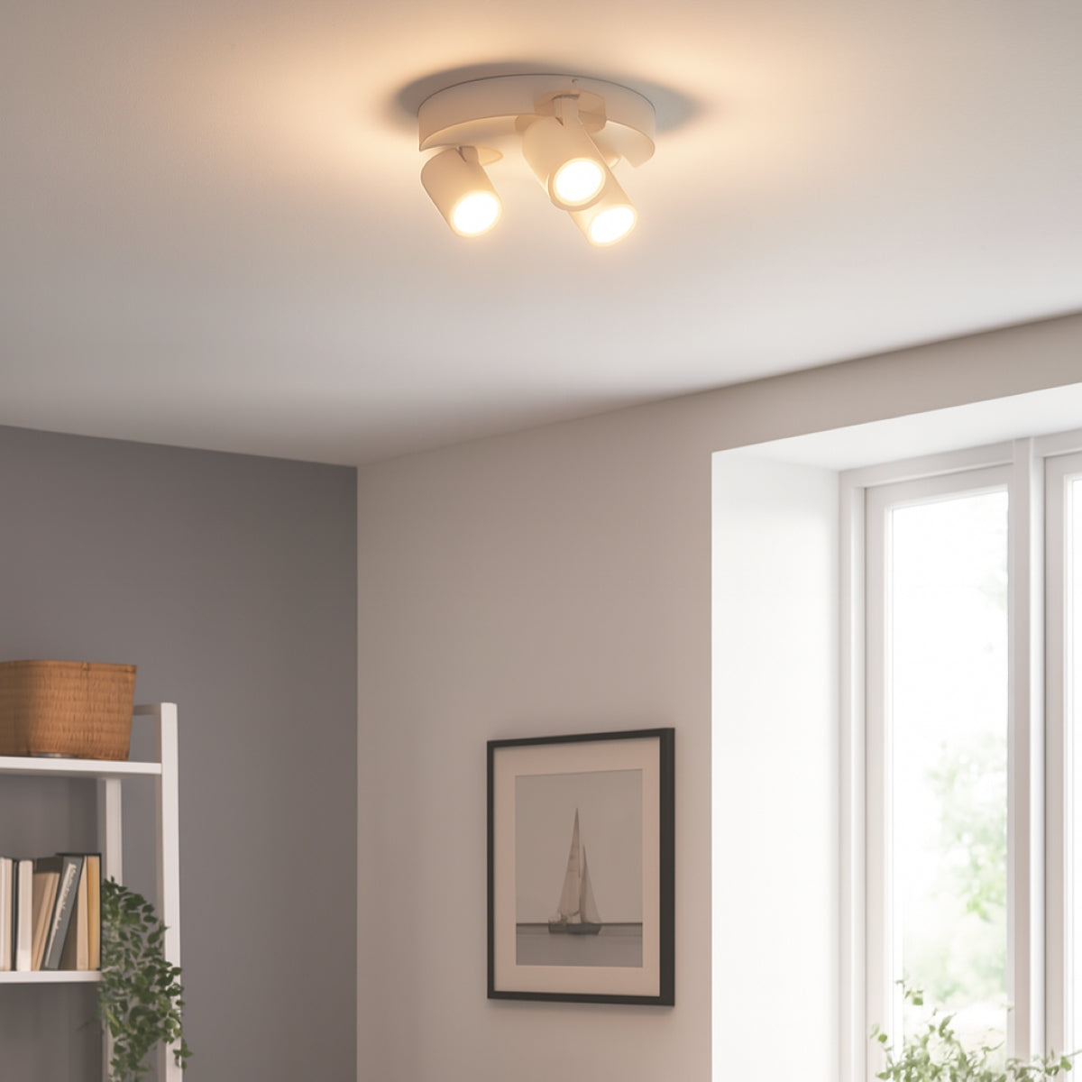 CGC CARLA Triple White Modern Cylinder Spotlights