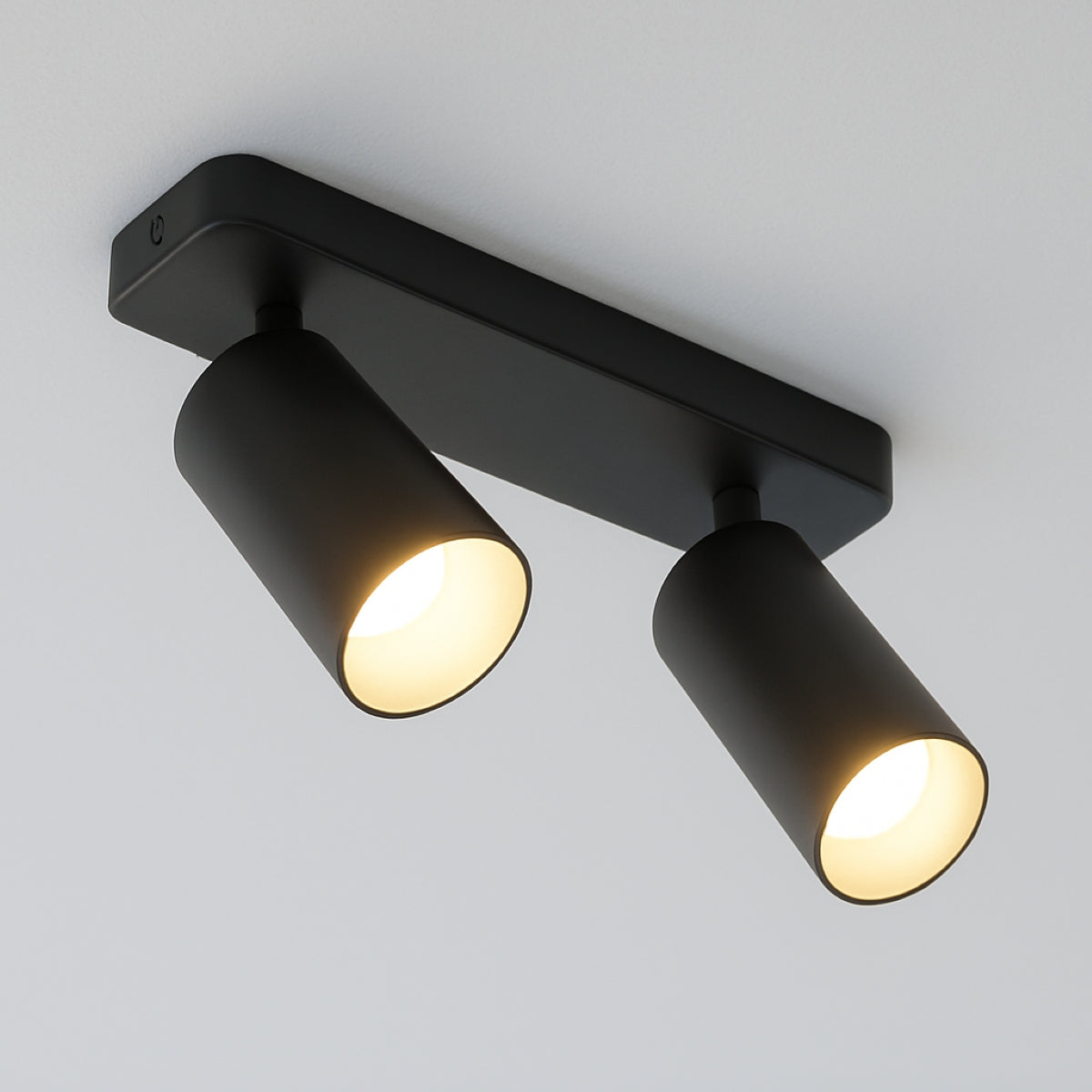 CGC NELL Twin Black Round Spotlight With Adjustable Head