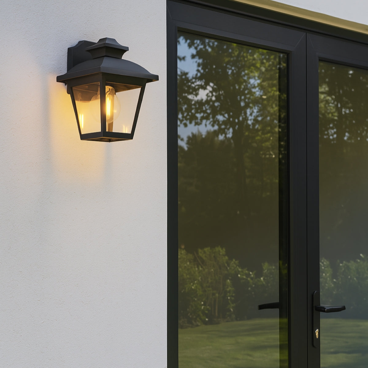 CGC HOPE Black Outdoor Wall Lantern Light