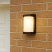 CGC ROX Black Outdoor LED Wall Light with Opal Diffuser IP65 10W