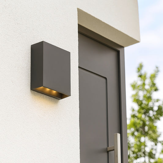 CGC SIAN Dark Grey Rectangle Outdoor LED Wall Light
