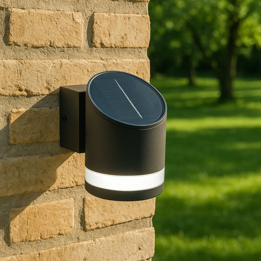 CGC FREDDIE Black Solar Modern Outdoor Wall Lamp