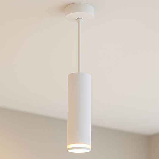 CGC SOLIS White Suspended Cylinder Ceiling Light