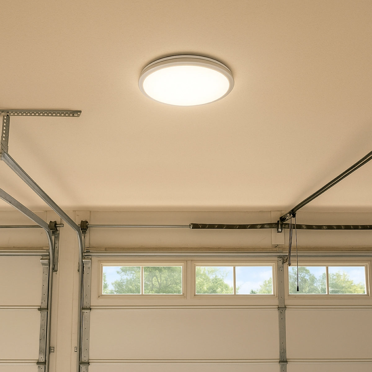 CGC JOY Grey Round Large Bulkhead Wall Ceiling Light