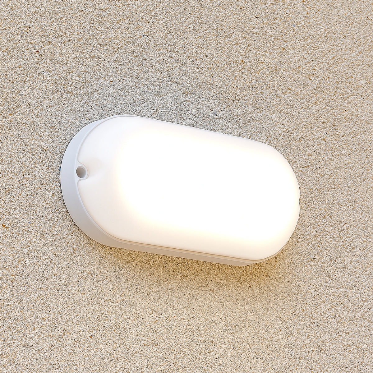 CGC LEAH White Opal Oval Outdoor Bulkhead 9W