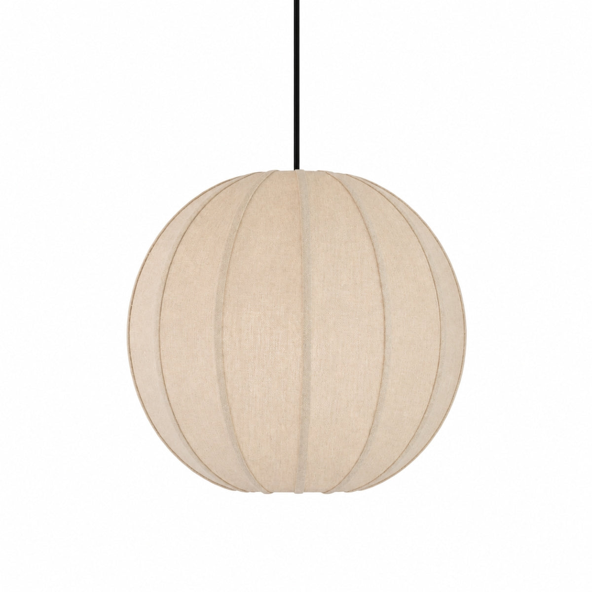 CGC Anica Round Globe Stretched Oatmeal Linen Lampshade