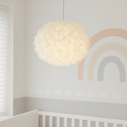 CGC RIO White Feather Lampshade Easy Fit Shade