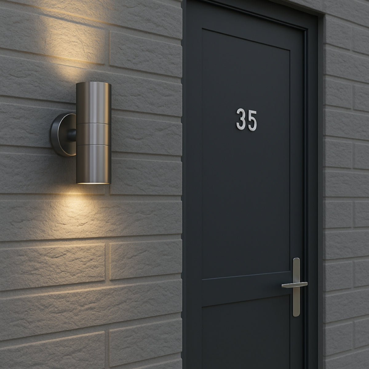 CGC ALESHA Stainless Steel Outdoor Up / Down Wall Light