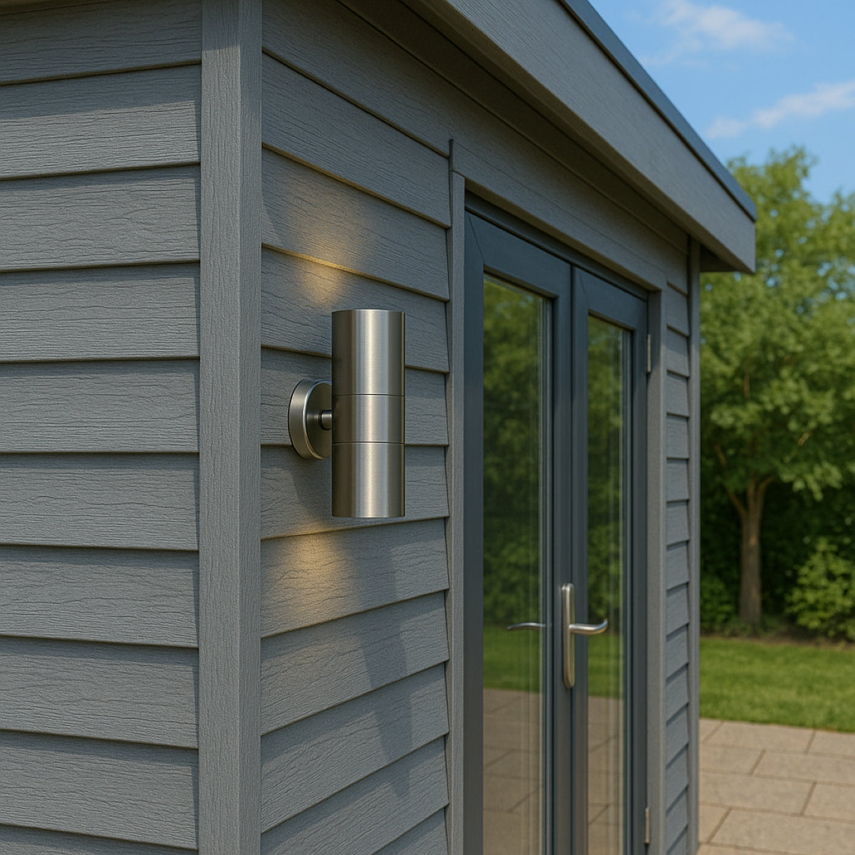 CGC ALESHA Stainless Steel Outdoor Up / Down Wall Light
