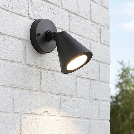 CGC MOLLY Dark Grey Cone Outdoor Wall Light Adjustable Head