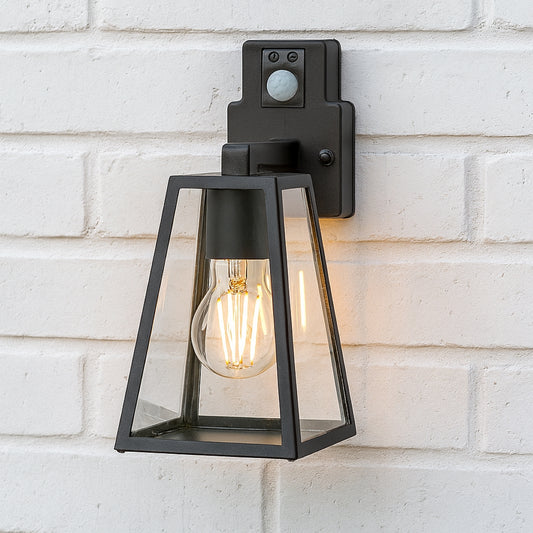 CGC CALLIE Black Outdoor Wall Light with PIR Motion Sensor