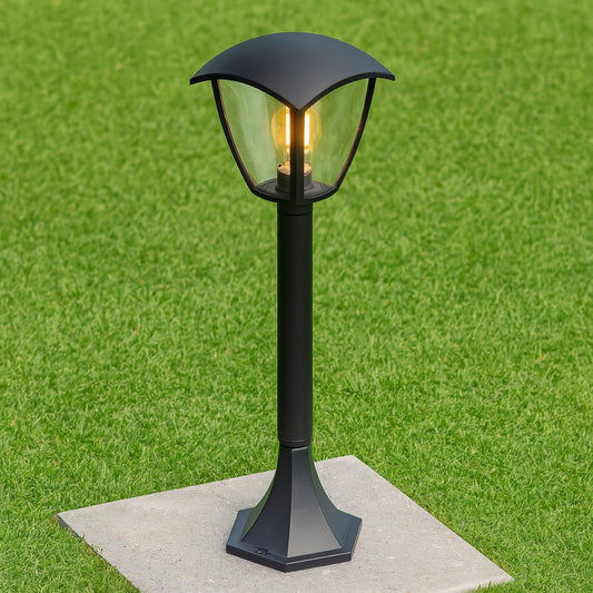 CGC VIOLET Black Outdoor Long Post Coach Style Light