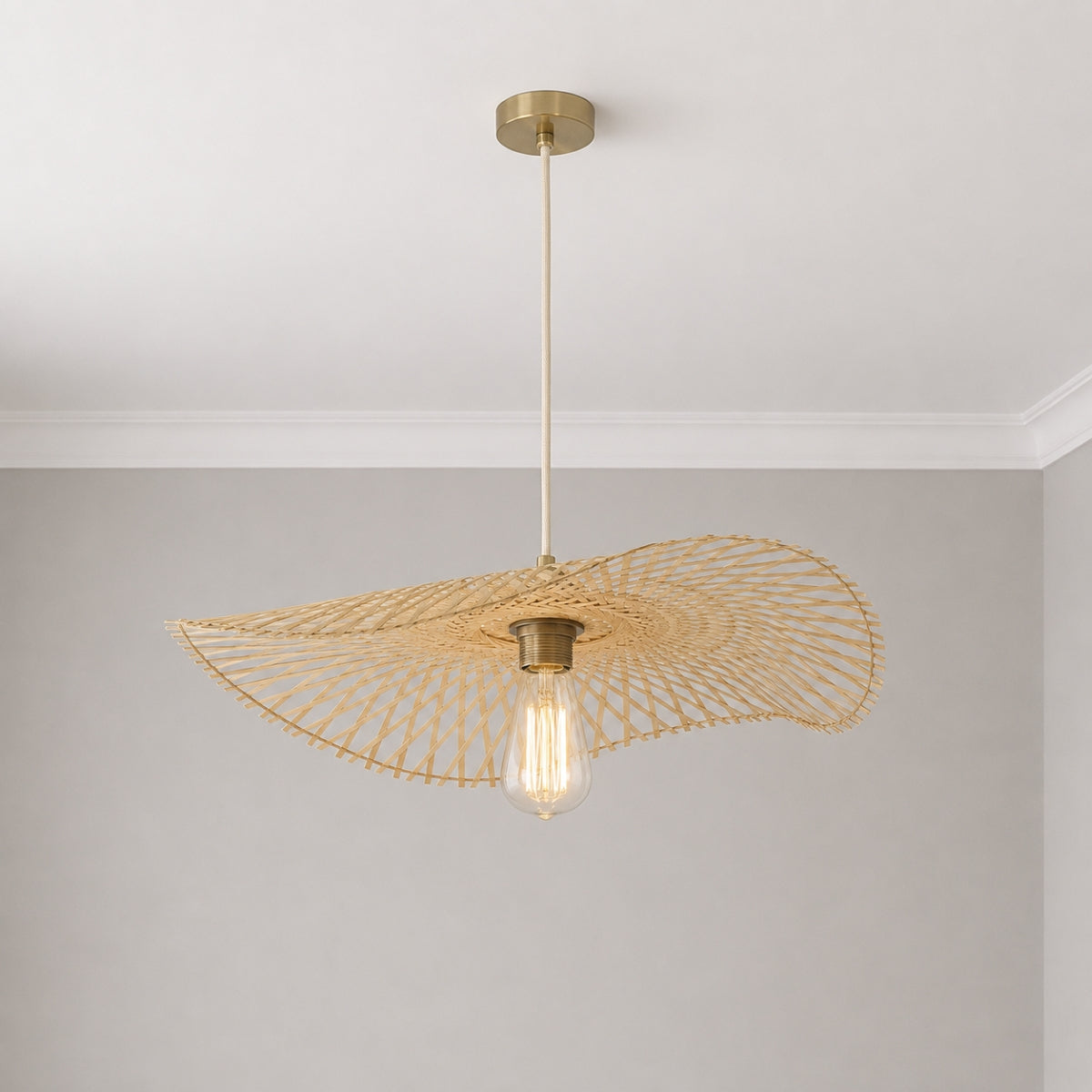 CGC TULUL Large 56 cm Hand Made Bamboo Easy Fit Lampshade