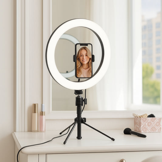 RINGO - CGC 10 Inch LED Ring Light With Detachable Selfie Stick