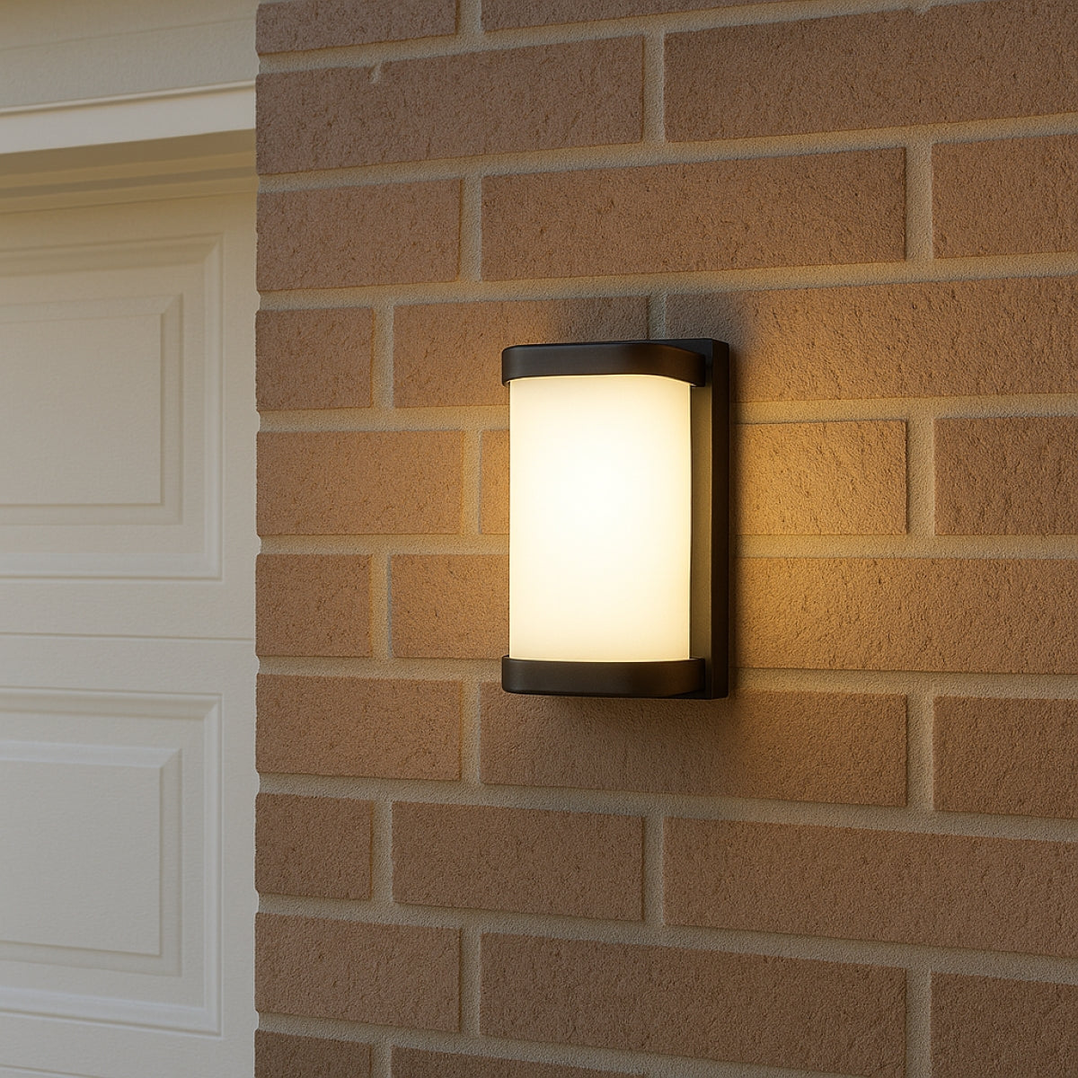 CGC ROX Black Outdoor LED Wall Light with Opal Diffuser IP65 10W