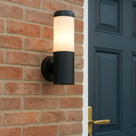 CGC HUMERA Round Cylinder Black Outdoor Wall Light