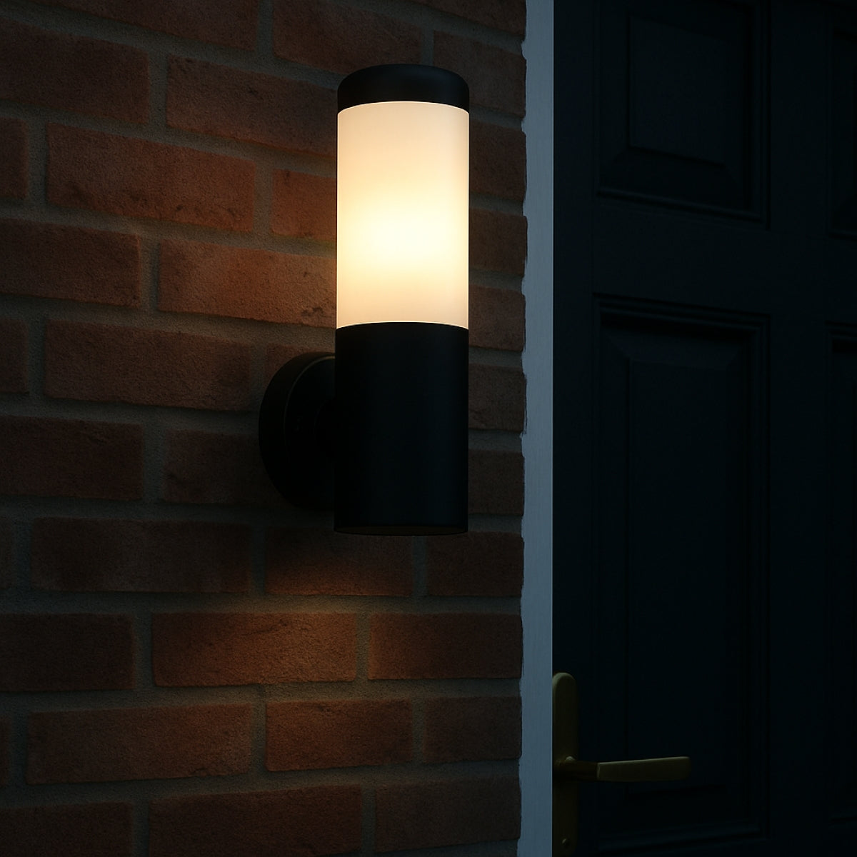 CGC HUMERA Round Cylinder Black Outdoor Wall Light