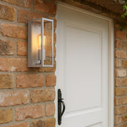 CGC IRENE Silver/Grey Industrial Box Outdoor Wall Light
