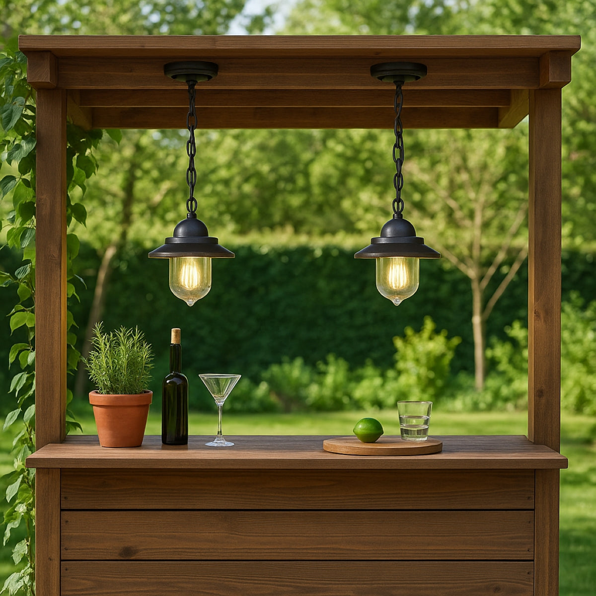 CGC RYDER Black Hanging Lantern Outdoor Light