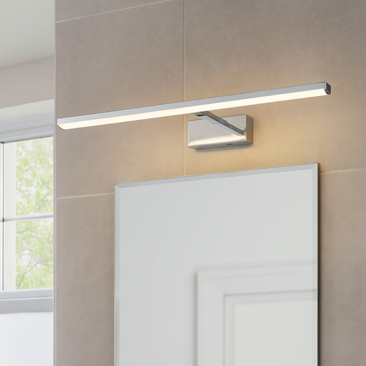 CGC MILLS Chrome IP44 Bathroom Over Mirror Wall Light 12W With Switch